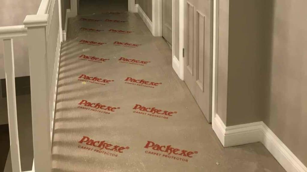 using packexe Floor Protection when decorating a landing