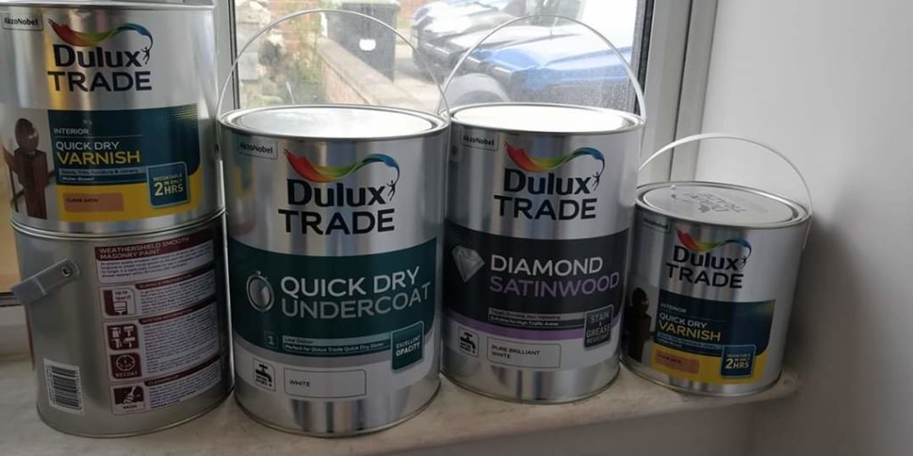 Dulux Diamond Satinwood- a water based satin paint for interior woodwork