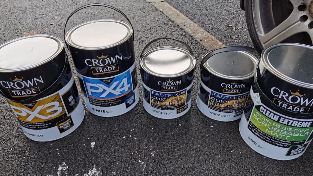 Crown paint products, including PX3 and PX4 Primers