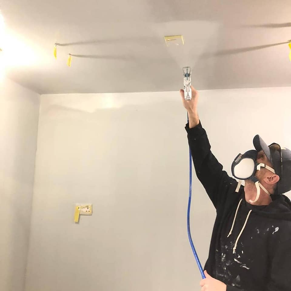 Paint Ceiling Or Walls First With Airless Sprayer