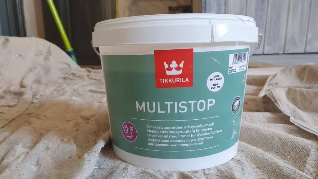 Tikkurila Multistop - A water-based stain block undercoat / primer for bare timber
