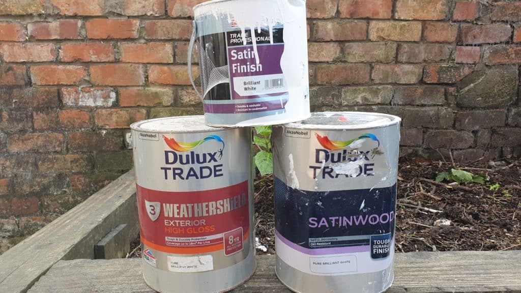 a collection of oil-based paints