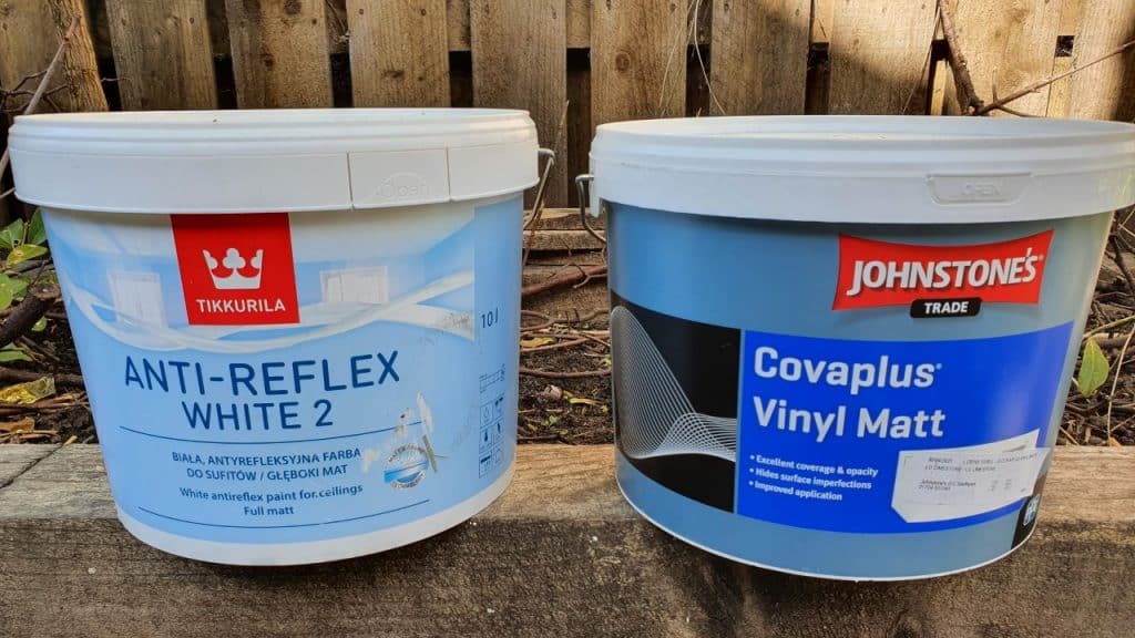 Tikkurila anti Reflex and Johnstone’s Trade Covaplus Vinyl Matt -two products used by decorators