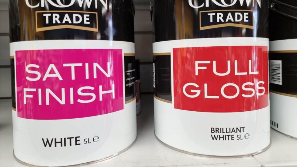 Satinwood and gloss next to each other