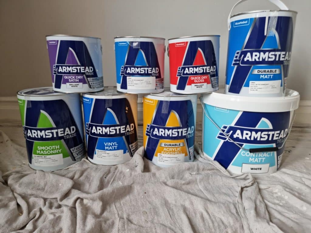 A collection of Armstead Trade paints