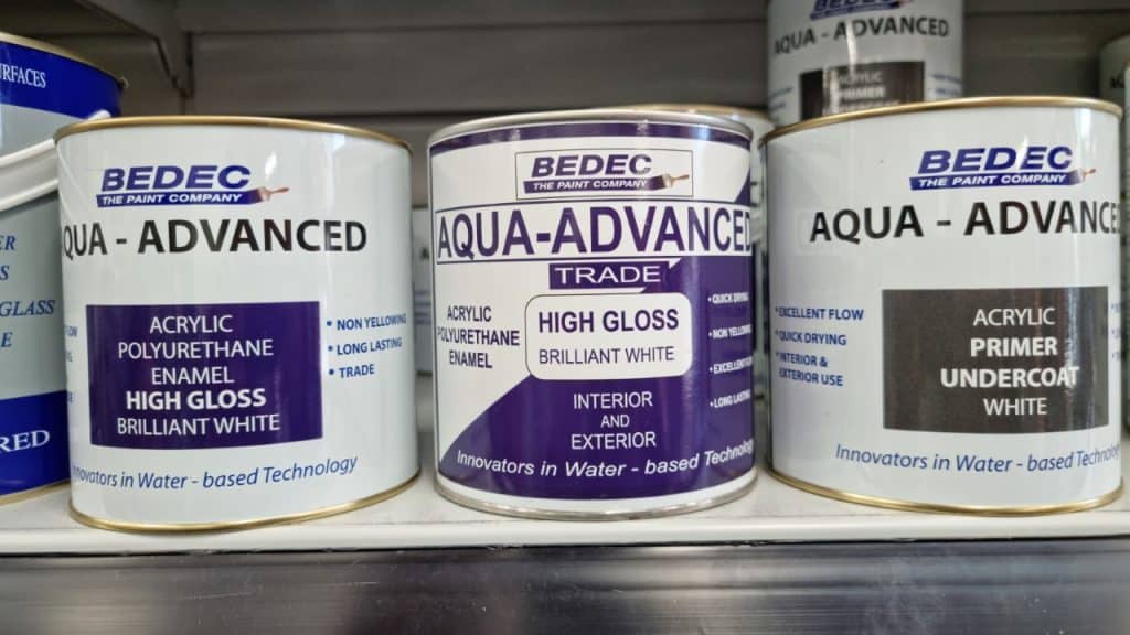 Bedec Advanced Gloss and undercoat
