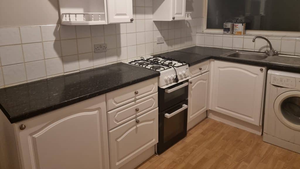 Painted Kitchen Cabinets in white
