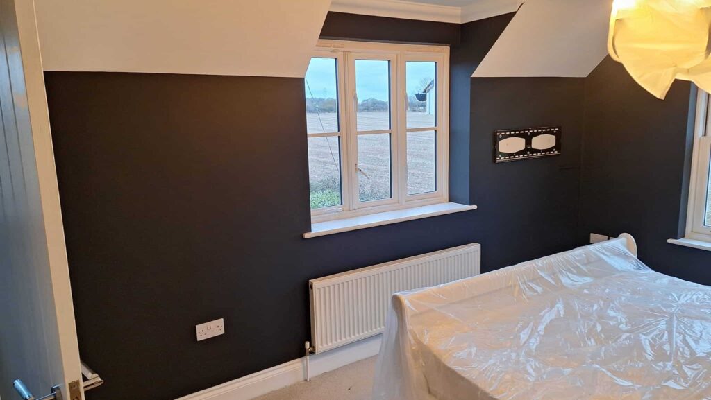 calming colours on a bedroom wall