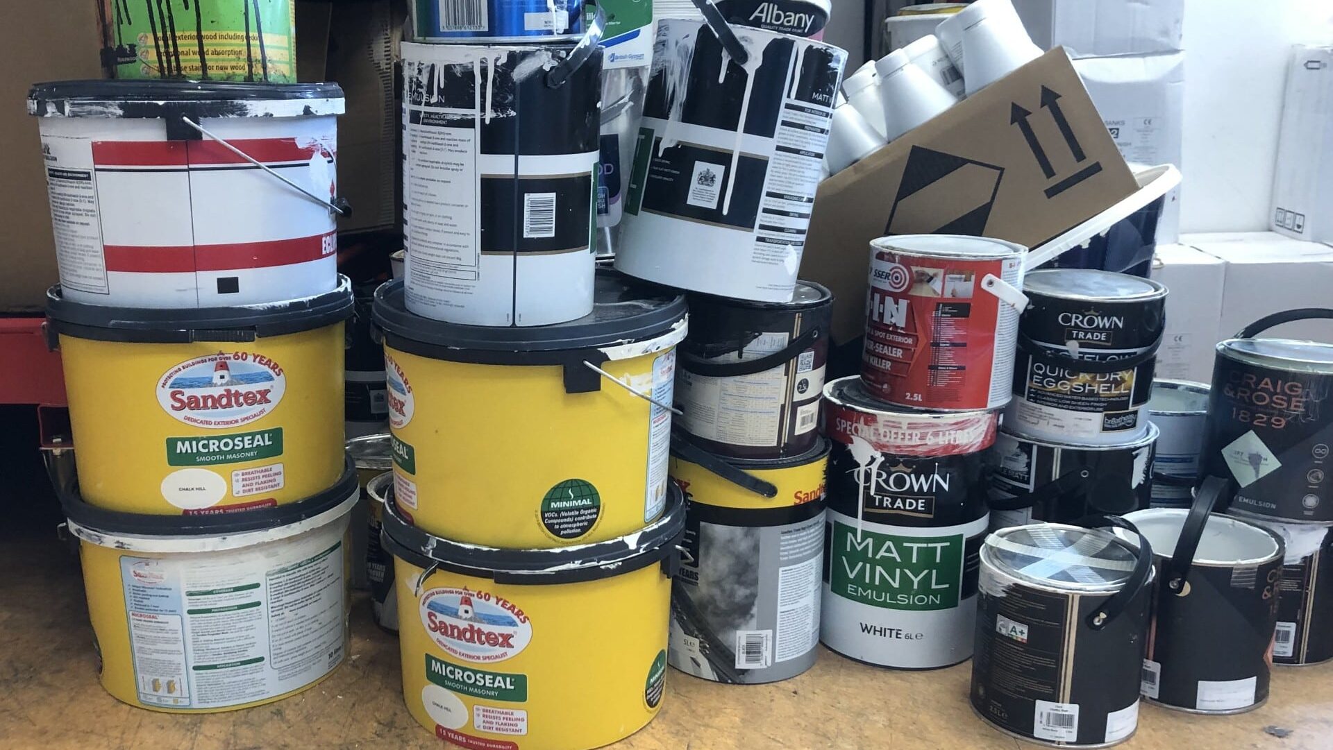 loads of leftover paint