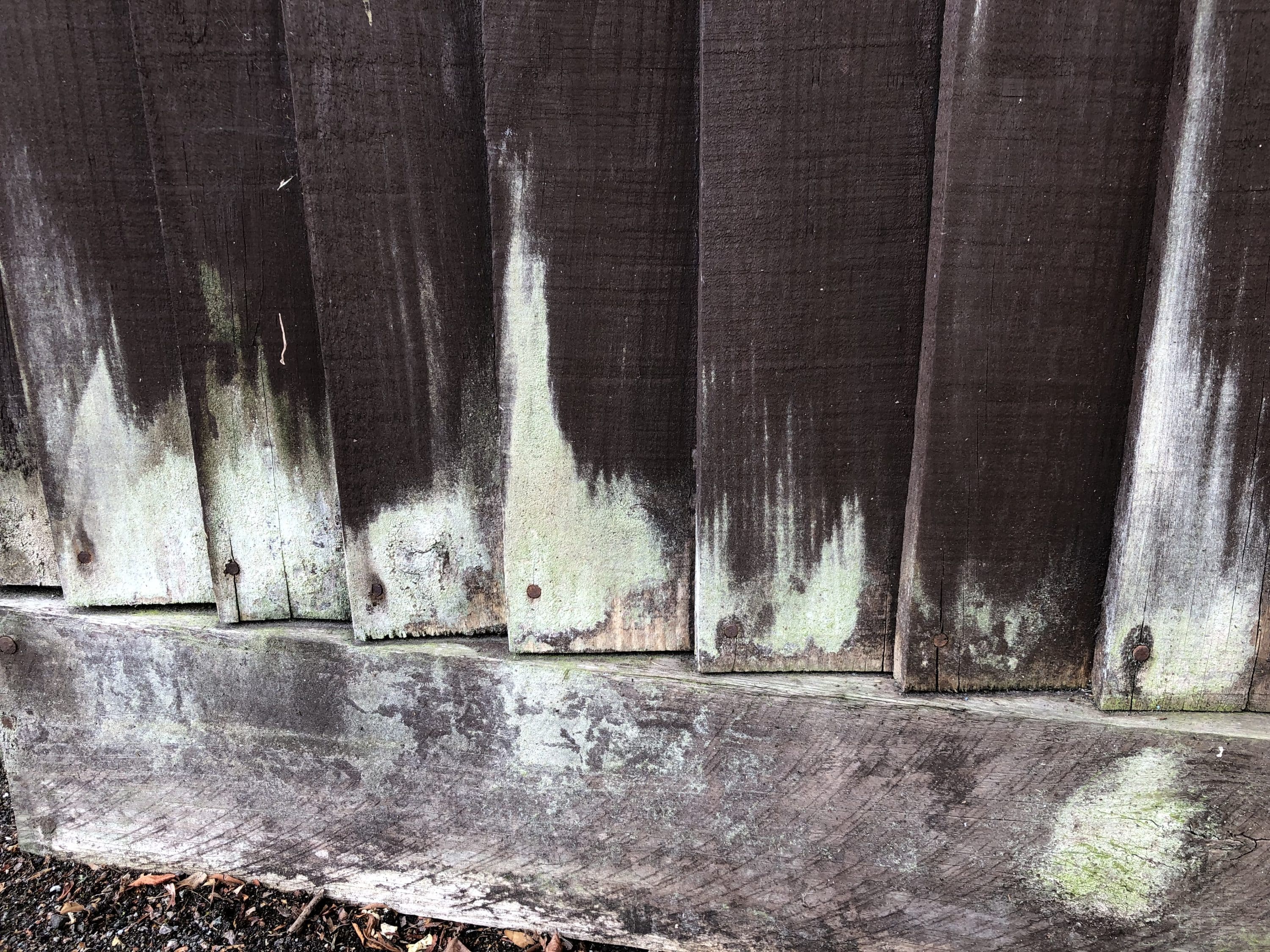 a fence that has been scraped