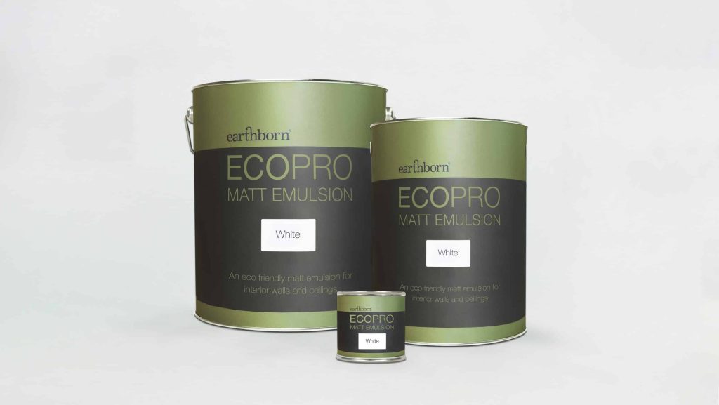ECOPRO Matt Emulsion white 10L. 5L, 100ml White background