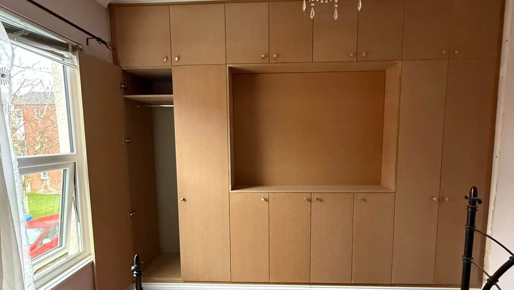 Unpainted MDF cupboards