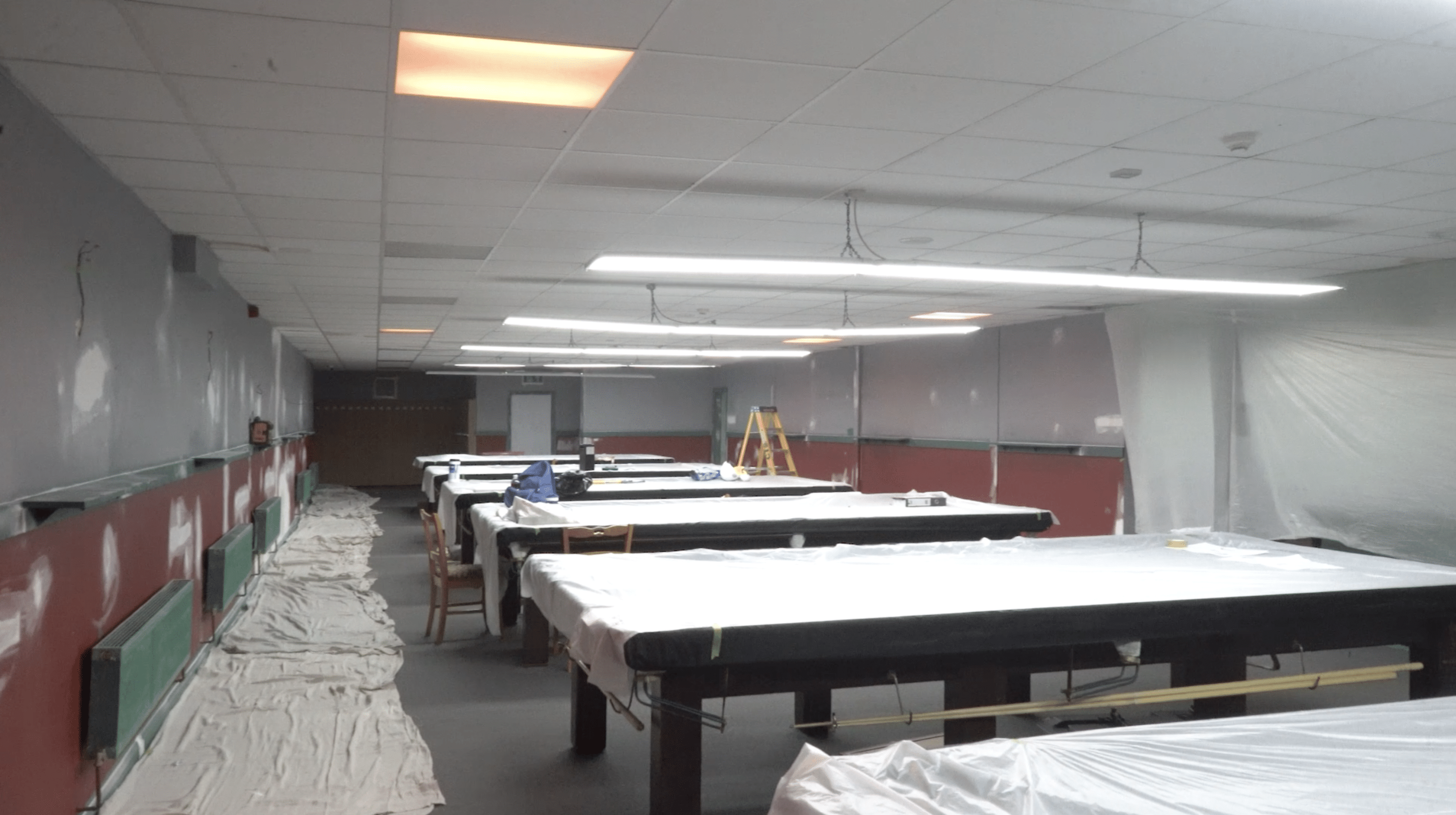 Snooker room before decorating 