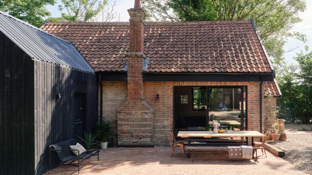 the outside rear of Helmingham Hall Estate