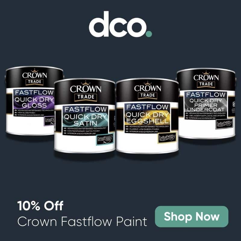 10% off Crown Fastflow paint