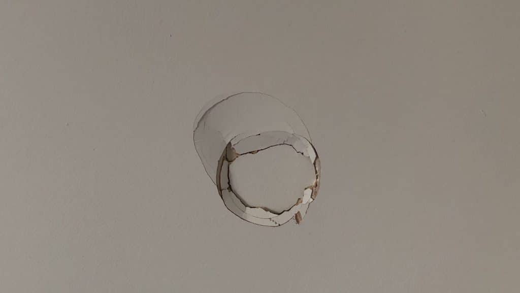large hole in a wall