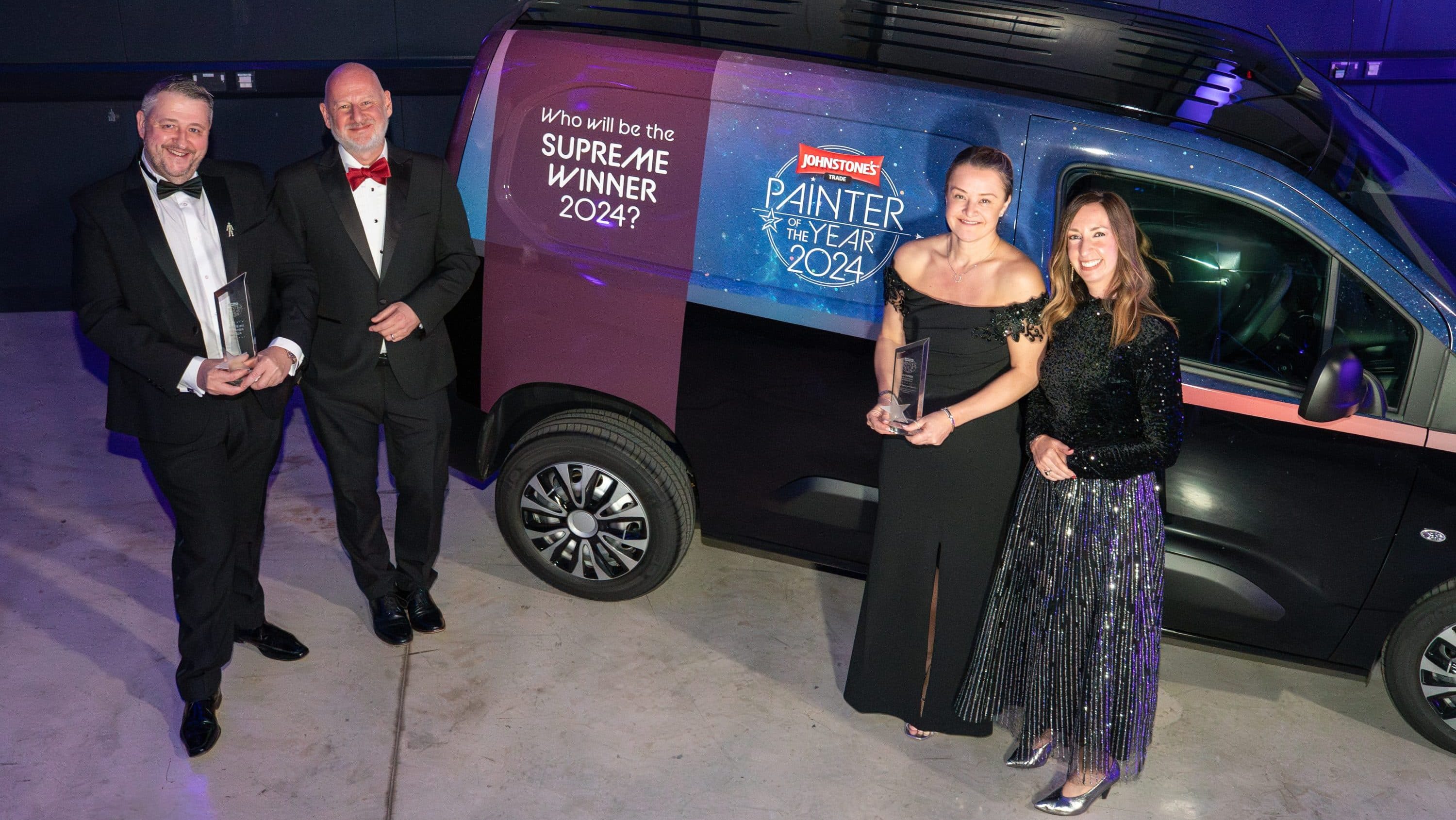 Matt Baines and Megan Esmond with the Painter of the Year 2024 Supreme Winner