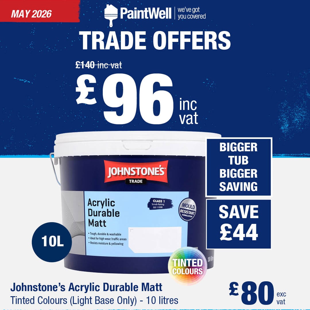 Bigger Tub Saving on Johnstone's Acrylic Durable Matt