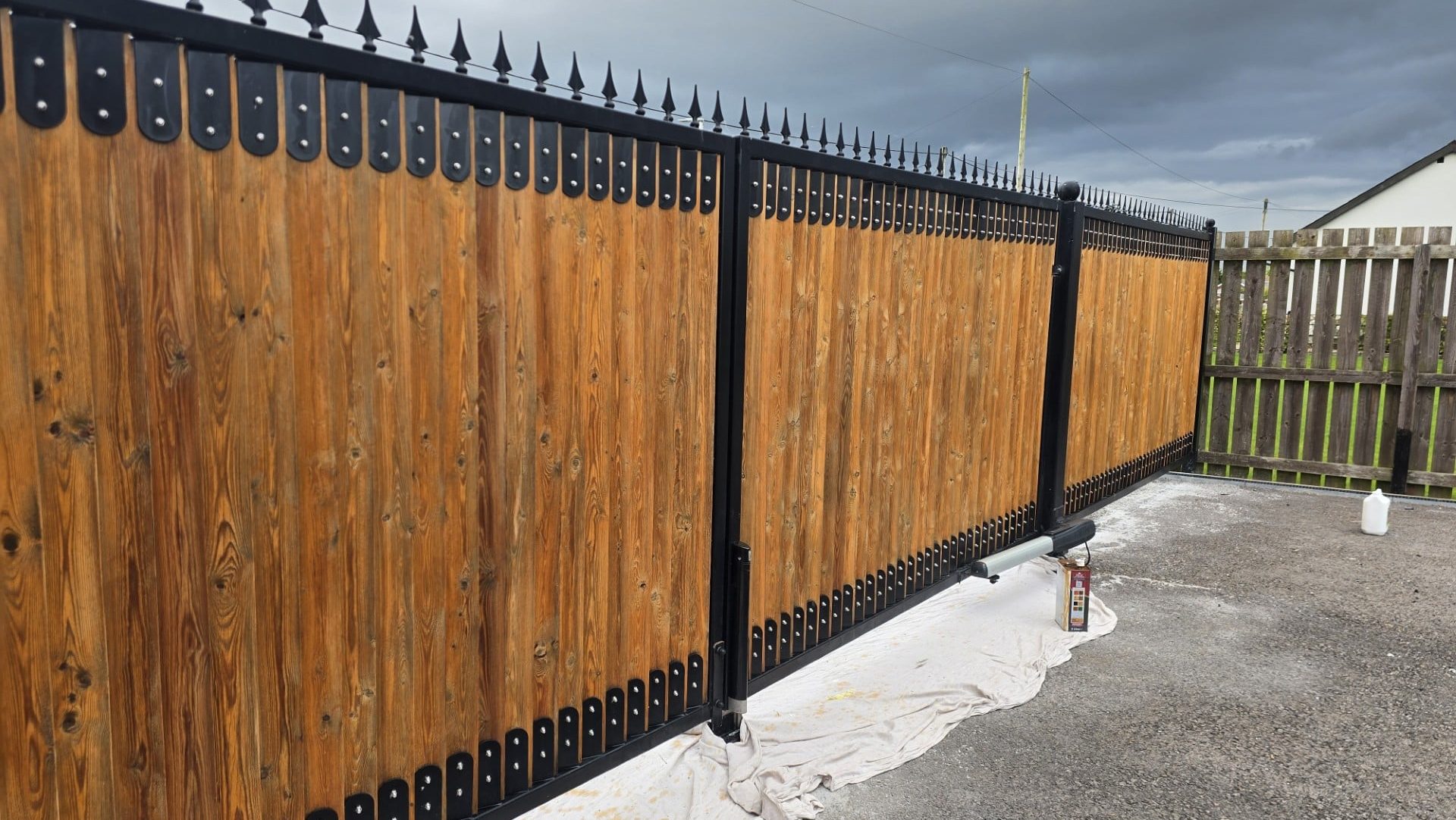 Modern fence treated with Barrettine products