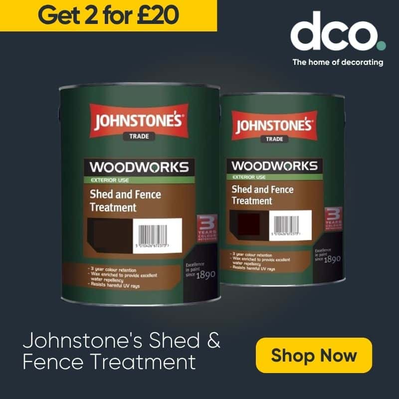 Get 2 for £20: Johnstone's Shed and fence Treatment
