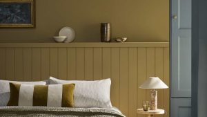 Elysian Yellow™ 356. Perpetual Blue™ 348 Little Greene Elysian Yellow
